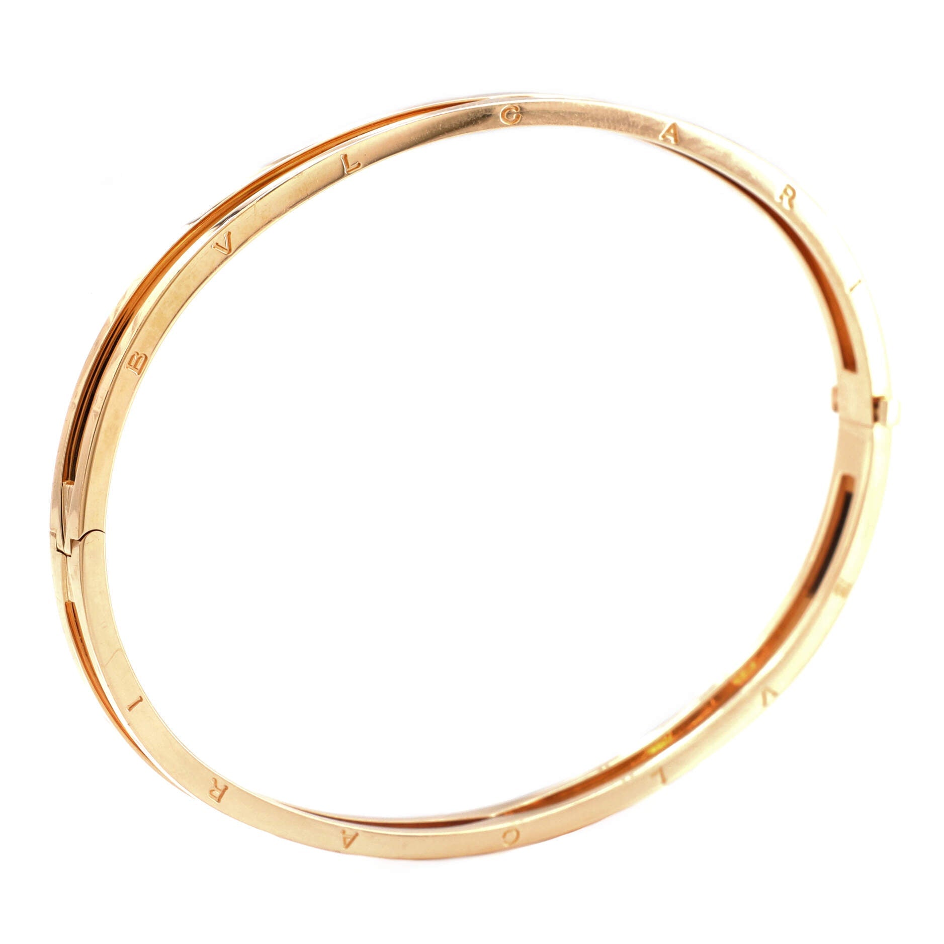 B.Zero1 Hinged Bangle Bracelet 18K Yellow Gold 5mm