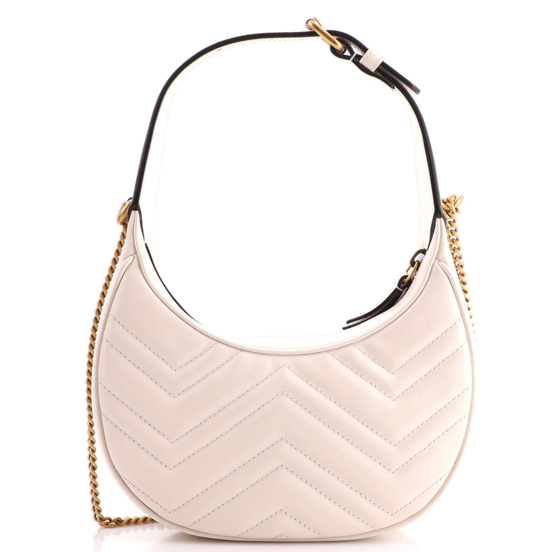GG Marmont Half Moon Hobo Leather Mini