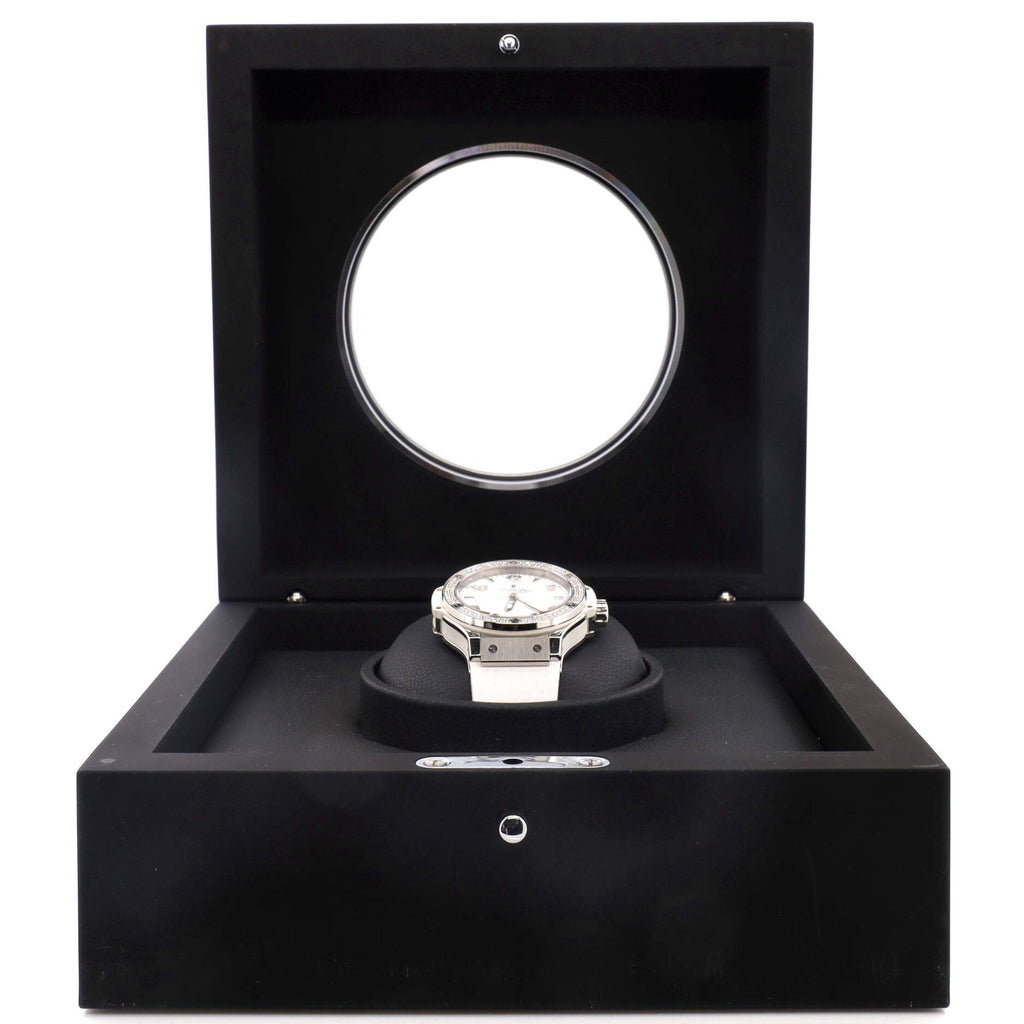 Big Bang Quartz Watch Stainless Steel and Rubber with Diamond Bezel 38