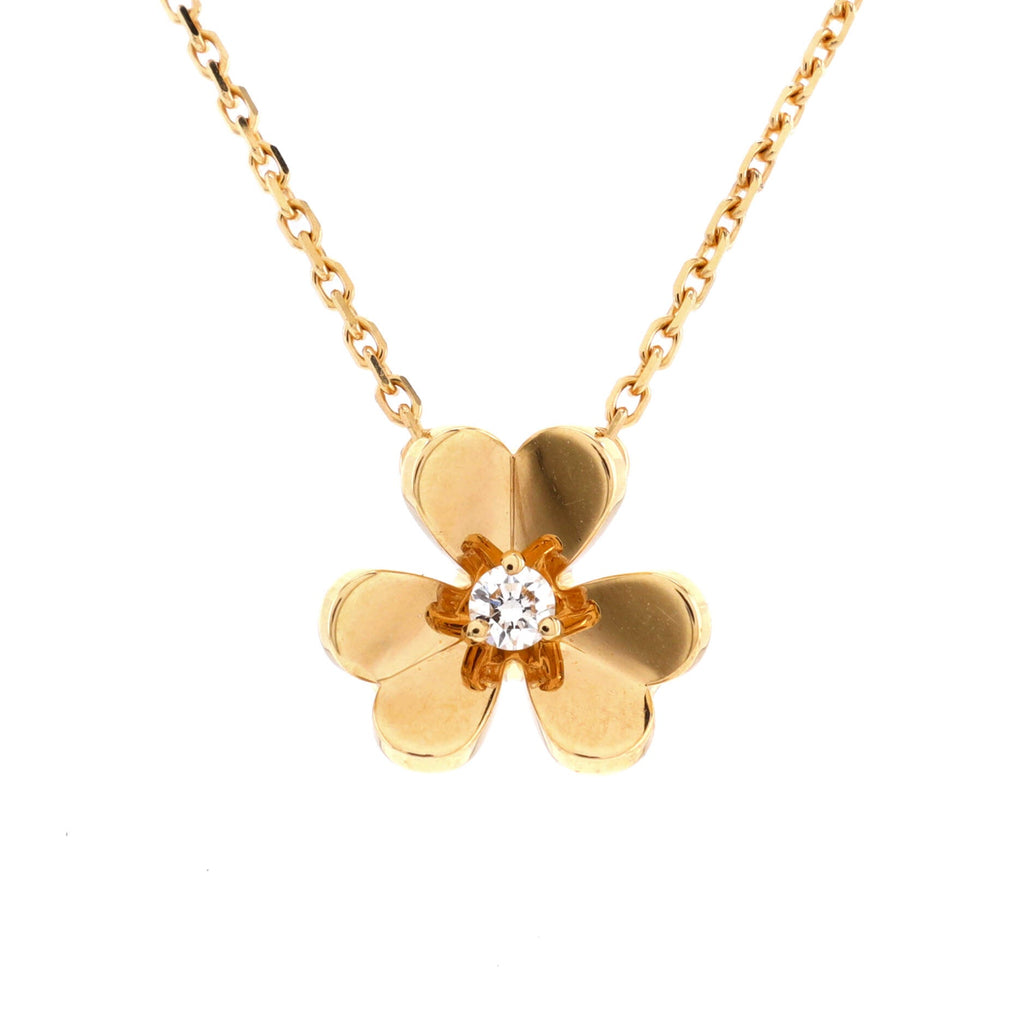 Frivole Pendant Necklace 18K Yellow Gold and Diamond Mini