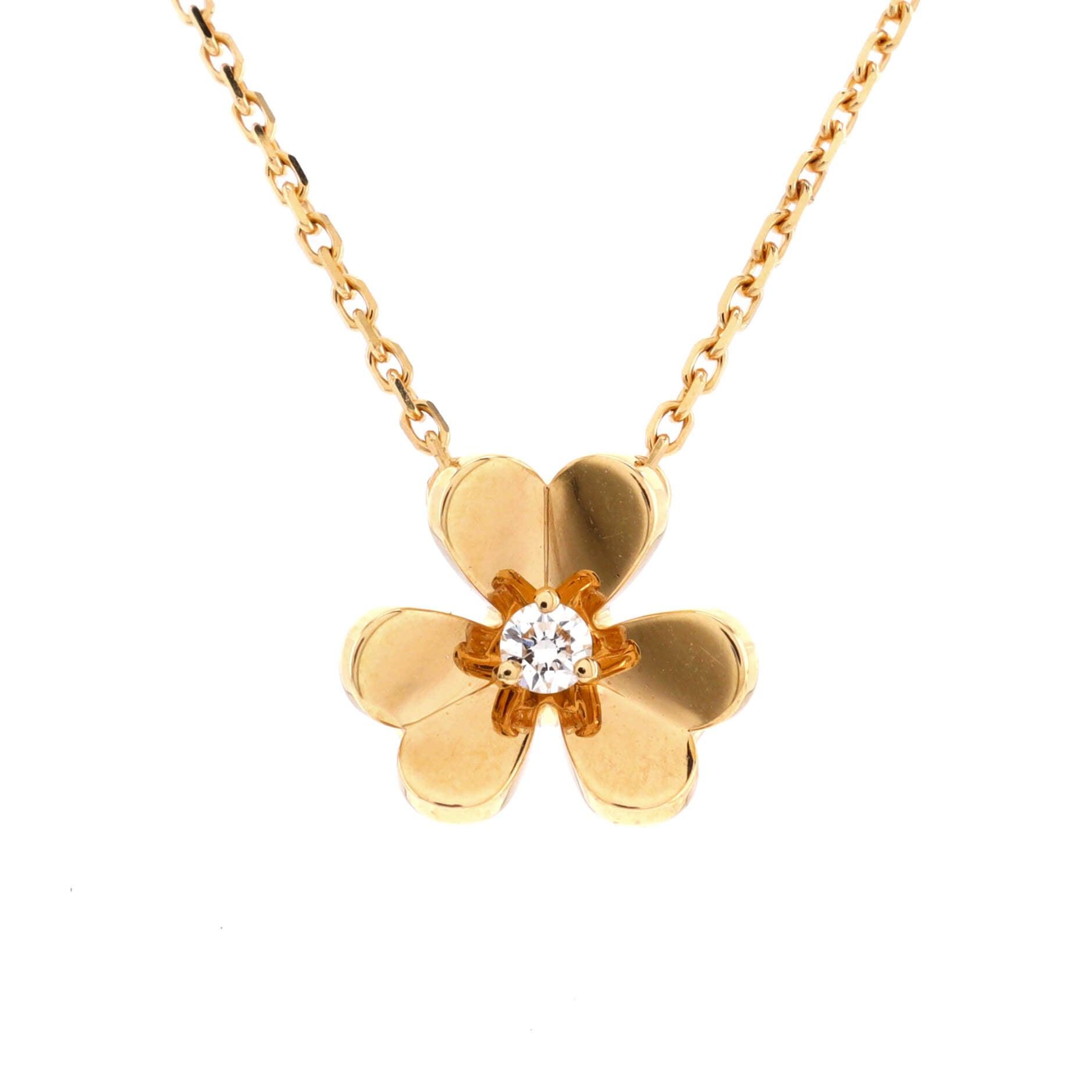 Frivole Pendant Necklace 18K Yellow Gold and Diamond Mini