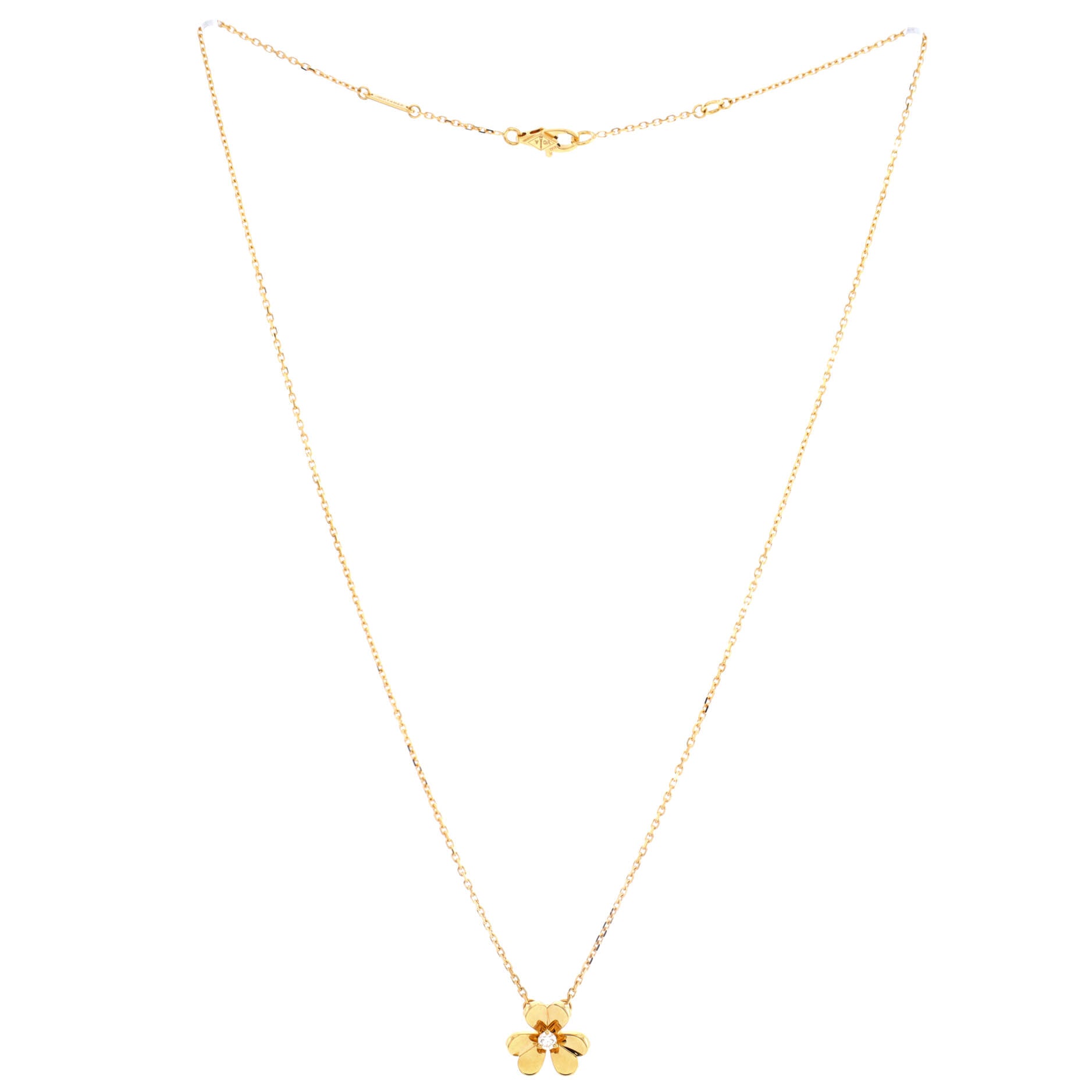 Frivole Pendant Necklace 18K Yellow Gold and Diamond Mini