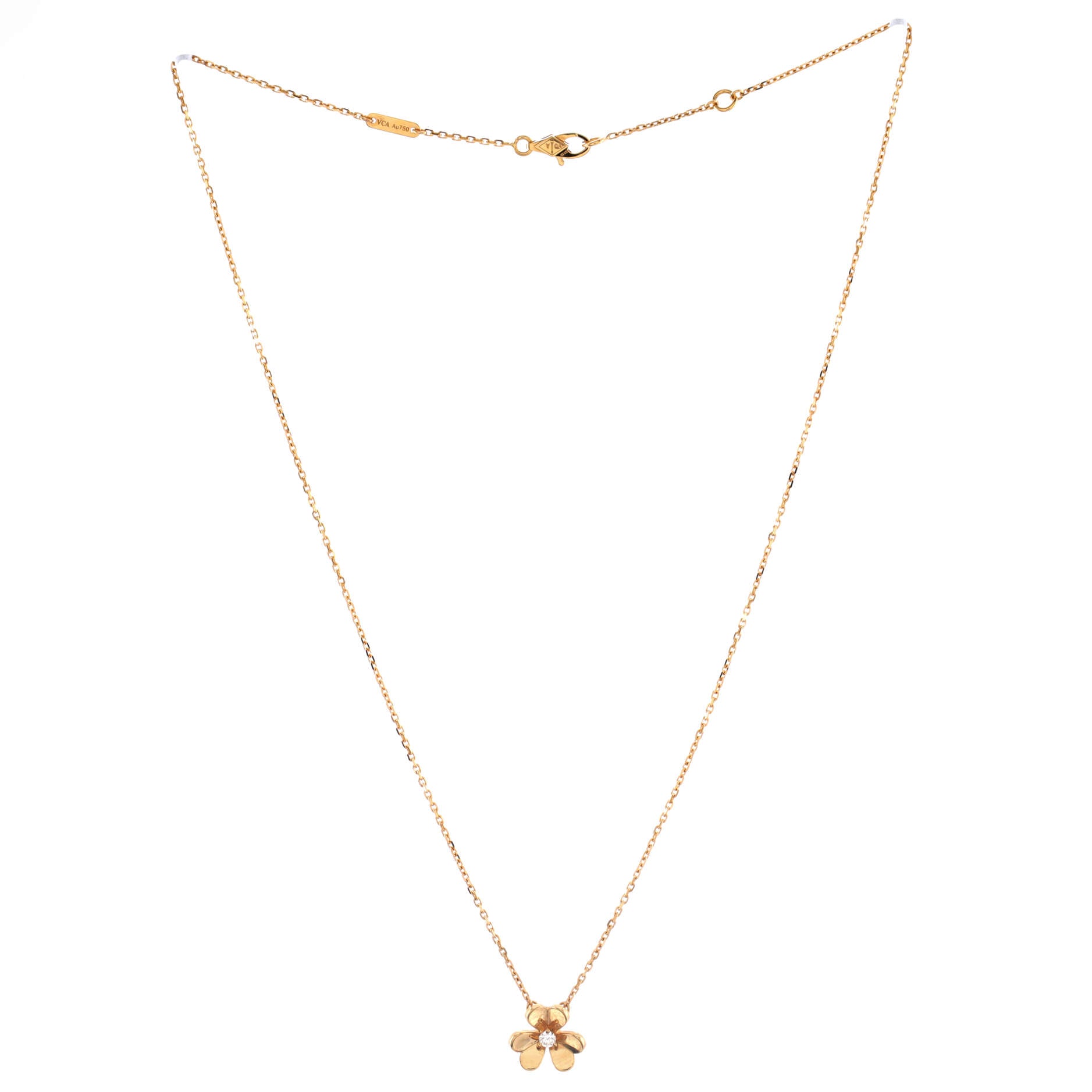 Frivole Pendant Necklace 18K Yellow Gold and Diamond Mini