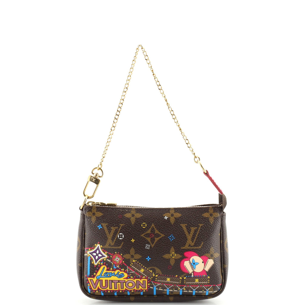Pochette Accessoires Limited Edition Vivienne Xmas Monogram Canvas Mini
