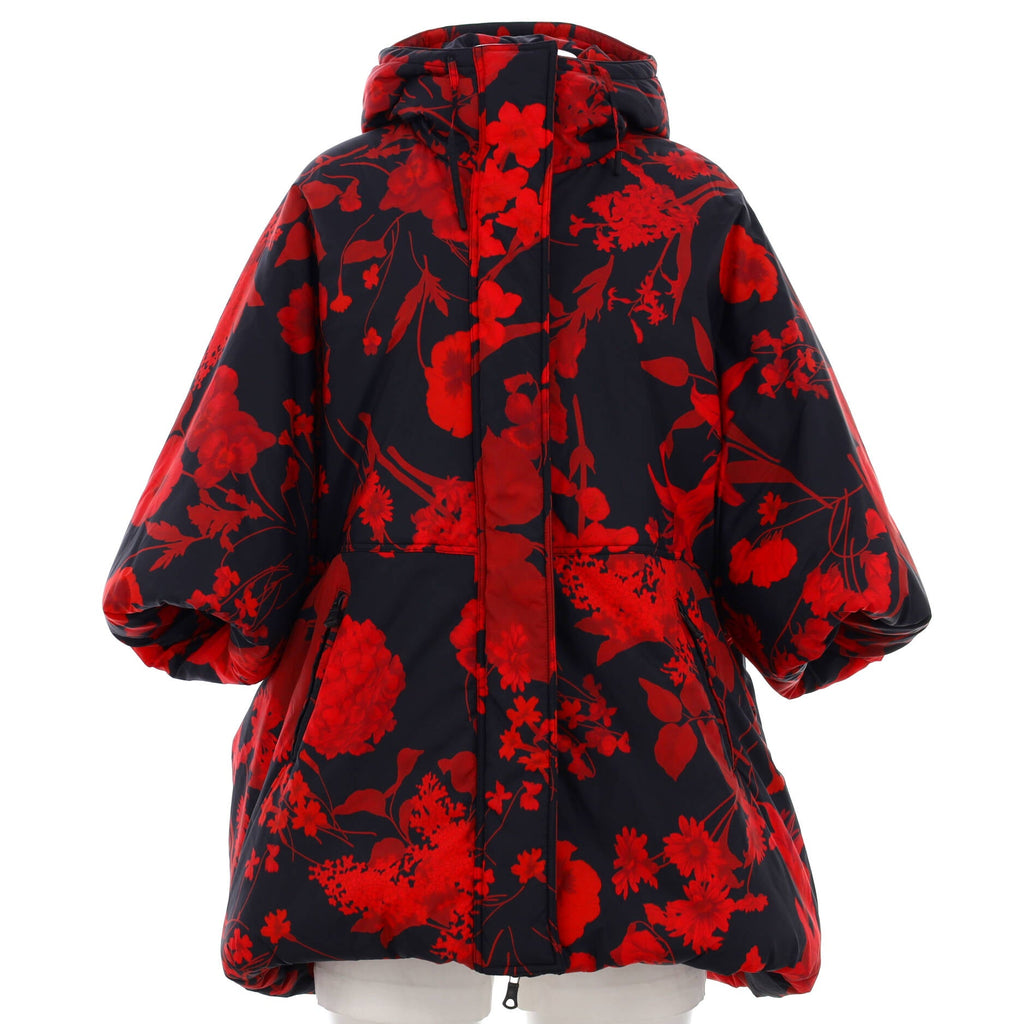 Women's Floral Cropped Sleeve Jacket Printed Polyamide