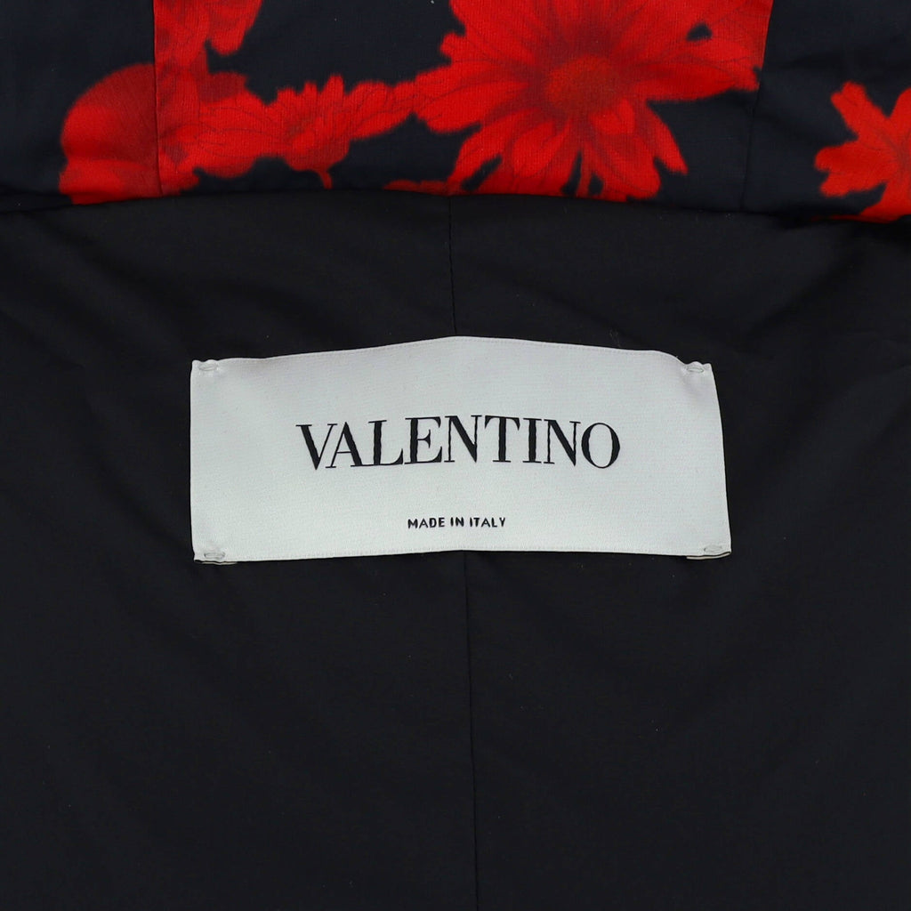 Women's Floral Cropped Sleeve Jacket Printed Polyamide