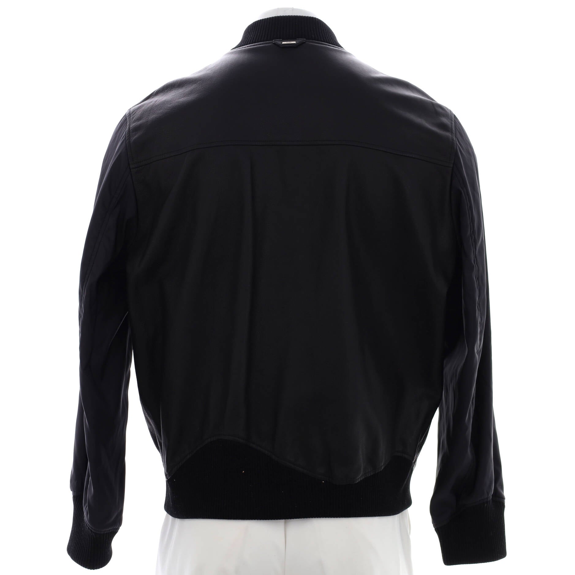 Men's Reversible Bomber Jacket Leather and Nylon