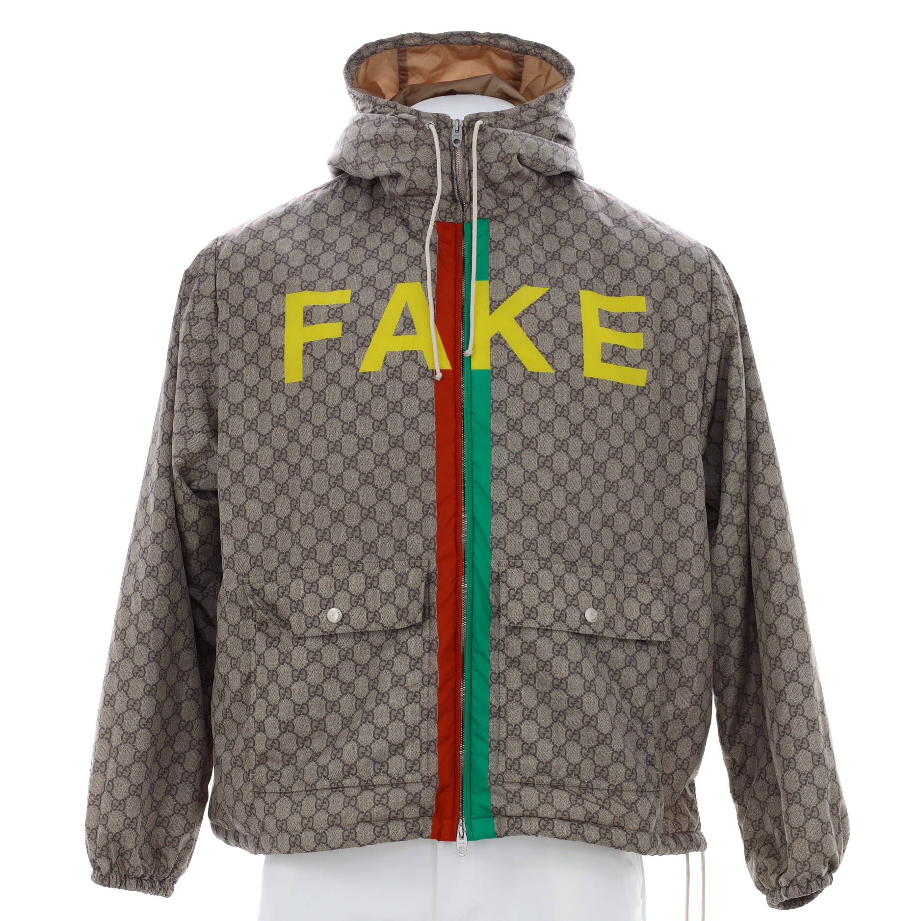 Men's Fake/Not Windbreaker Printed GG Polyamide