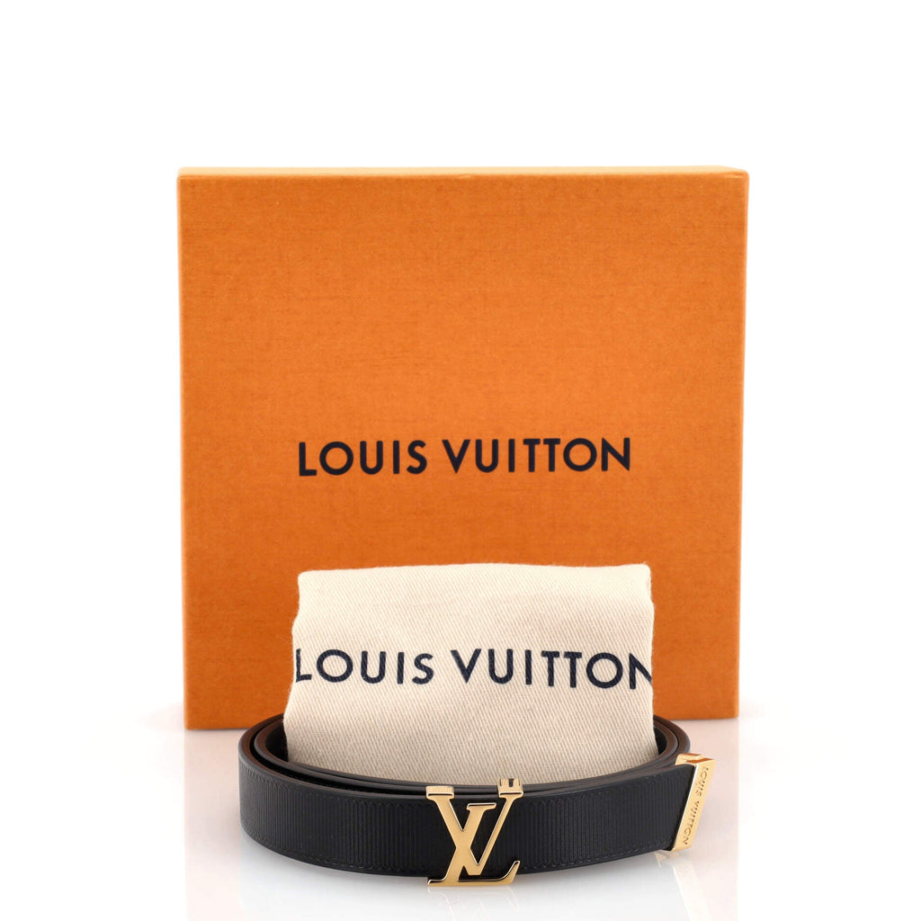 LV Initiales Belt Embossed Calfskin Thin 70