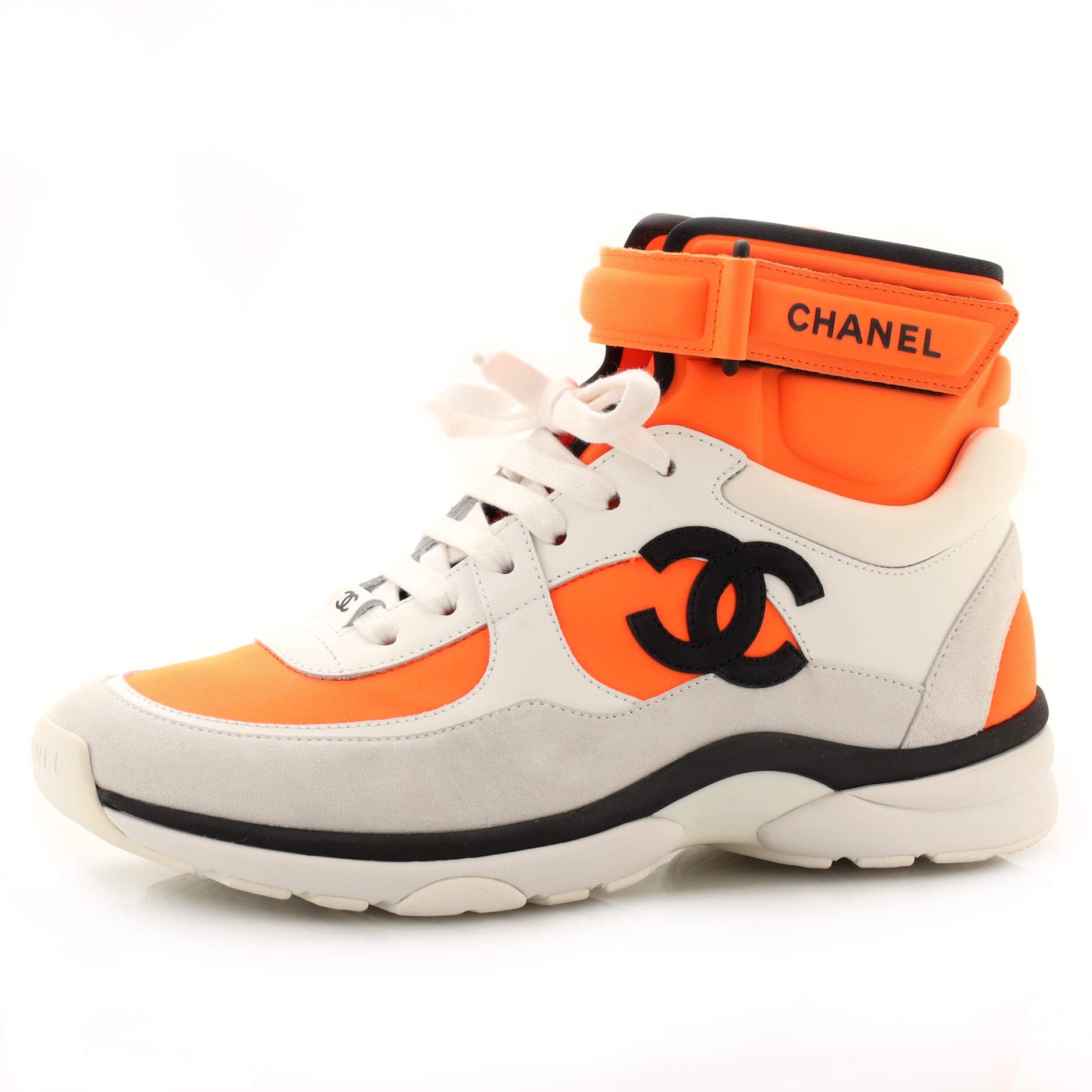 Women's CC High-Top Sneakers Leather and Neoprene