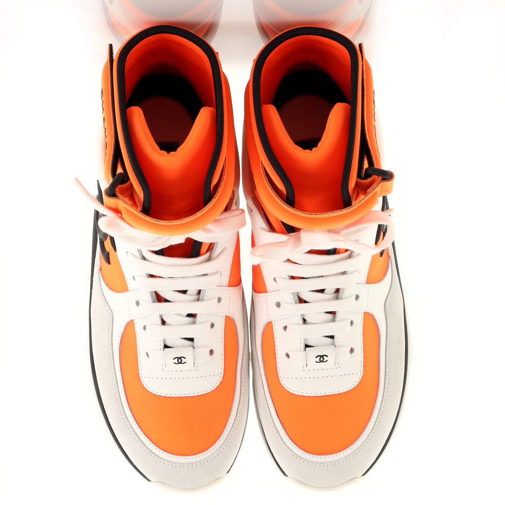 Women's CC High-Top Sneakers Leather and Neoprene