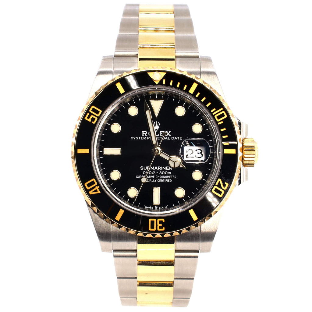Oyster Perpetual Submariner Date Automatic Watch Stainless Steel and Cerachrom with Yellow Gold 41