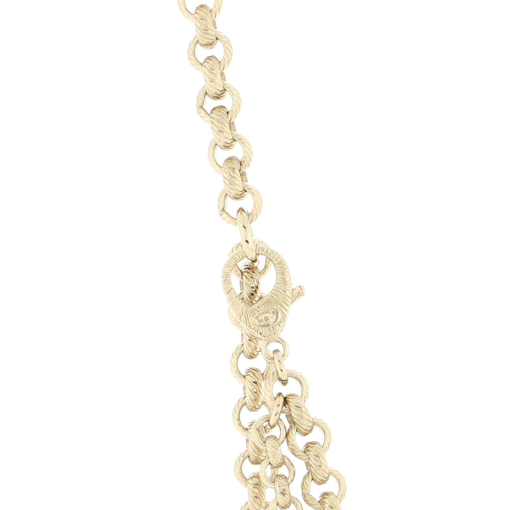 Logo Chain Belt Metal  with Crystals 75