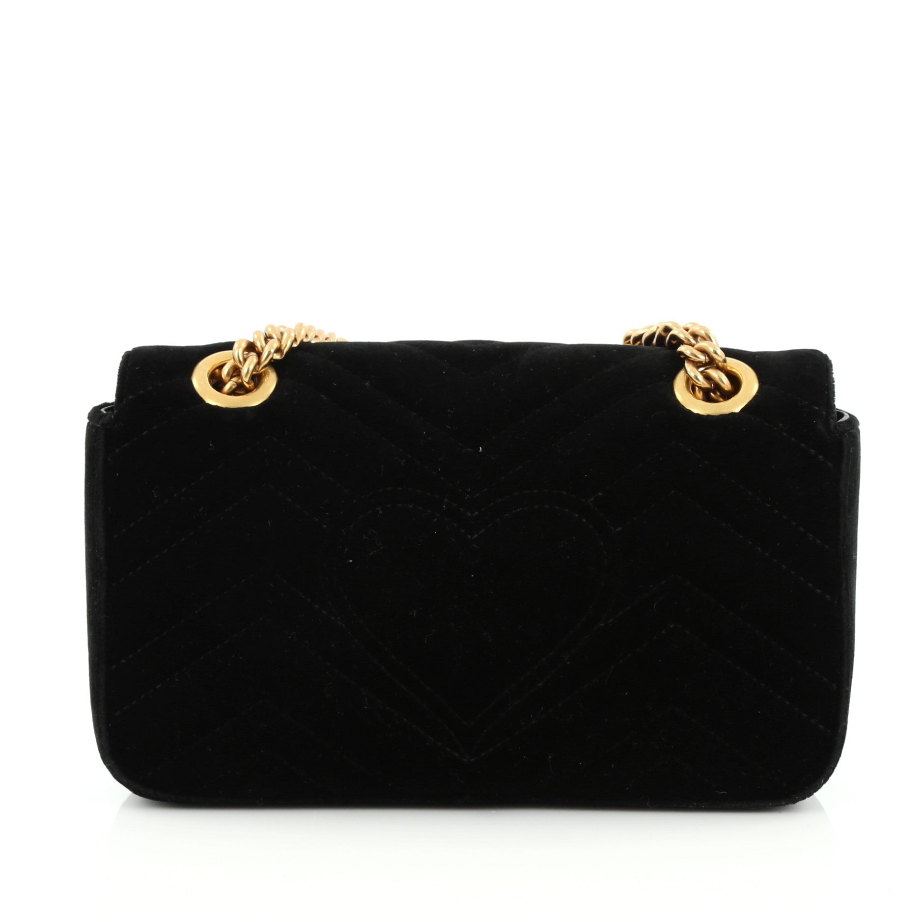 Marmont Flap Bag Quilted Velvet Mini