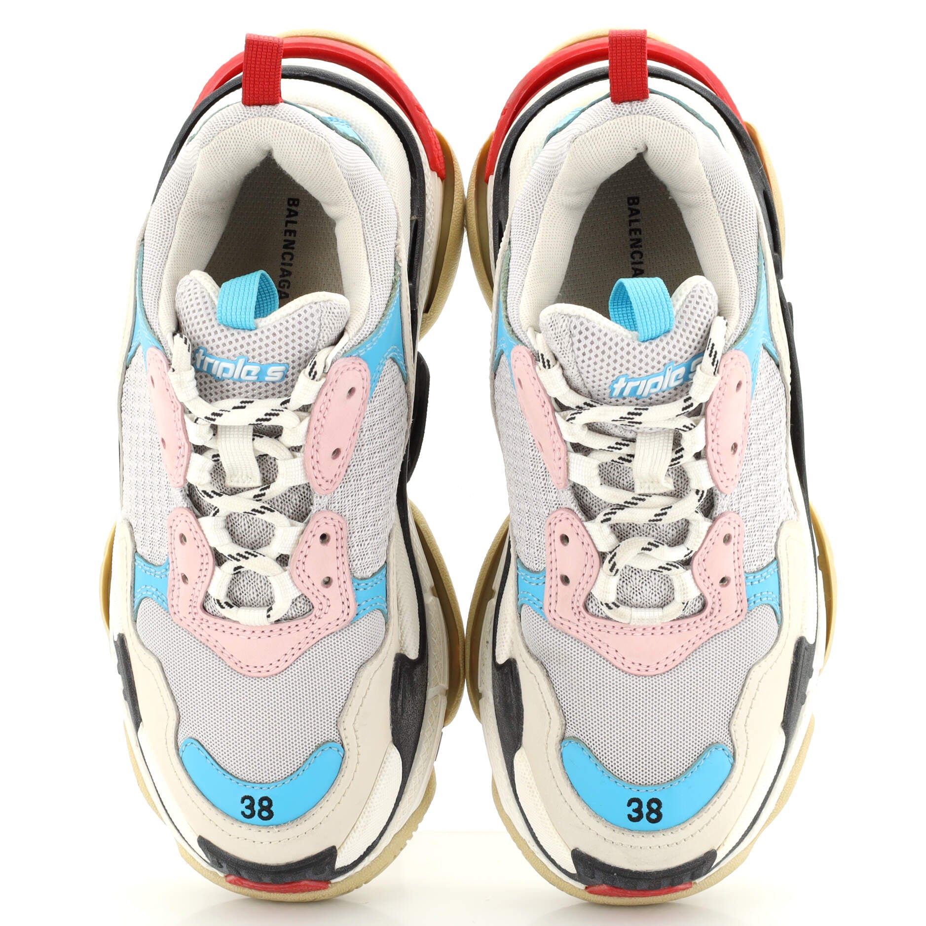 Women's Triple S Sneakers Fabric and Mesh with Leather
