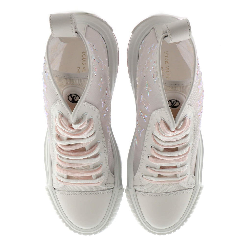 Women's LV Squad Sneaker Boots Monogram Iridescent Technical Mesh