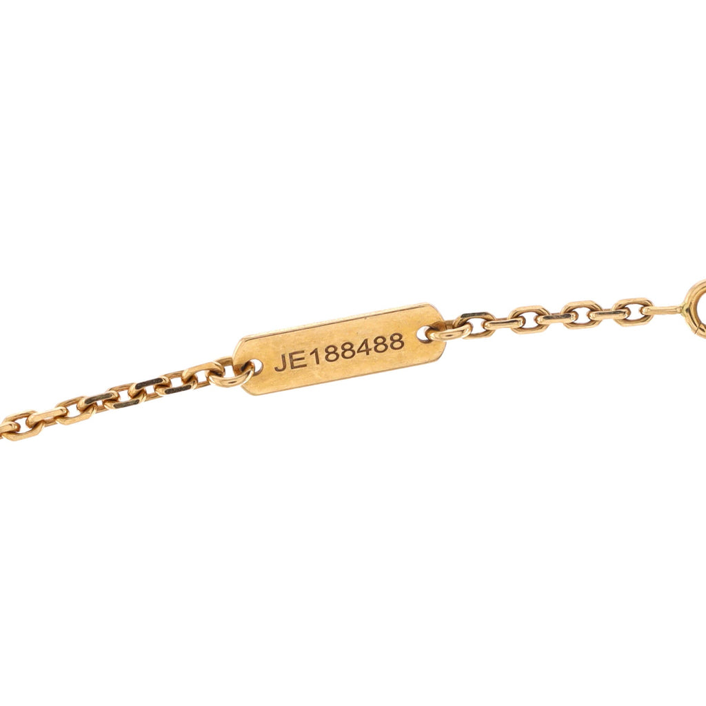 Vintage Alhambra Pendant Necklace 18K Yellow Gold and Onyx