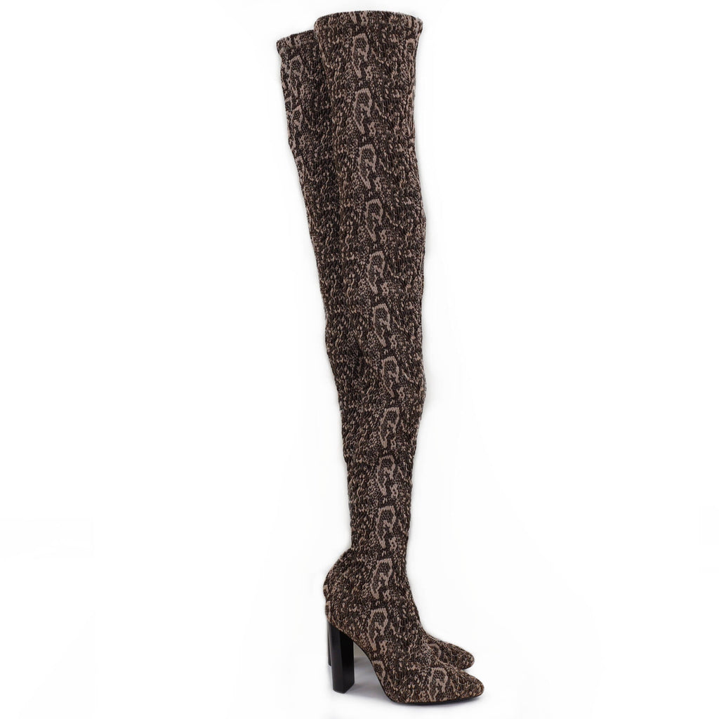 Women's Knee High Moon Boots Stretch Fabric