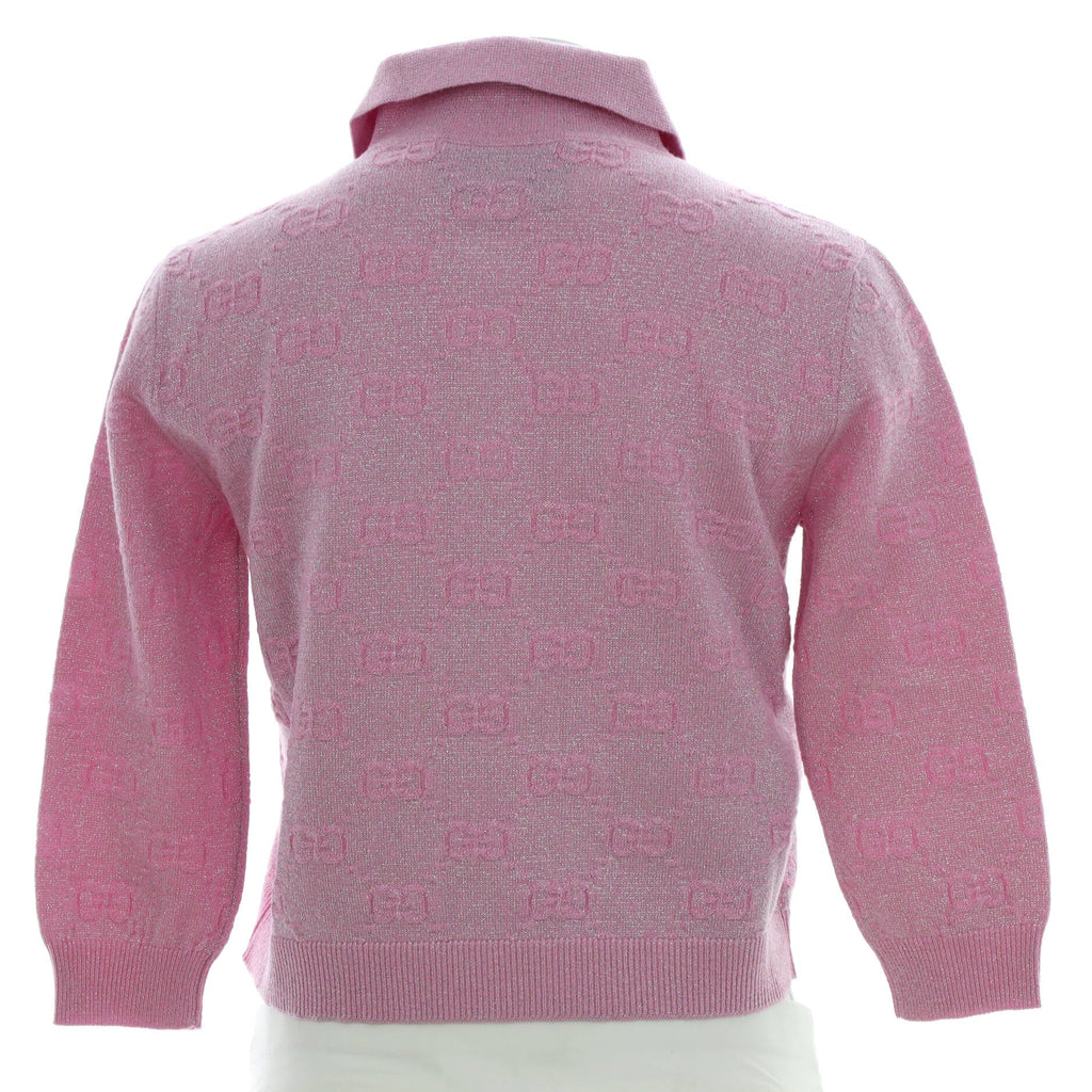 Women's Polo Sweater GG Wool and Polyamide Blend