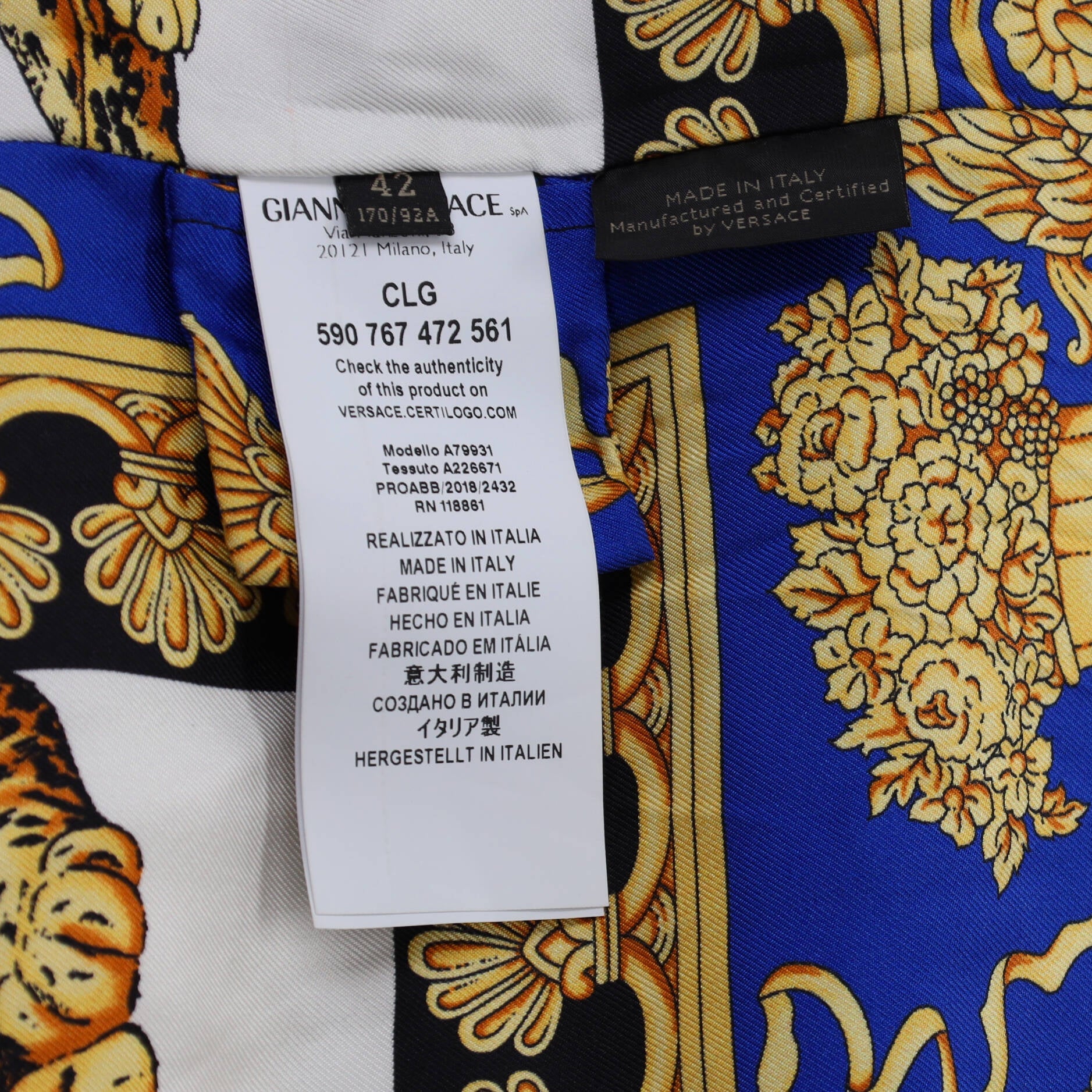 Women's Baroque Puffer Jacket Printed Silk and Down