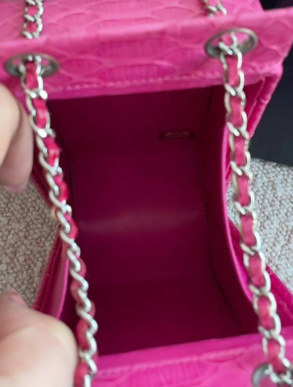 Chanel 2014 Python Pink Milk Carton Bag