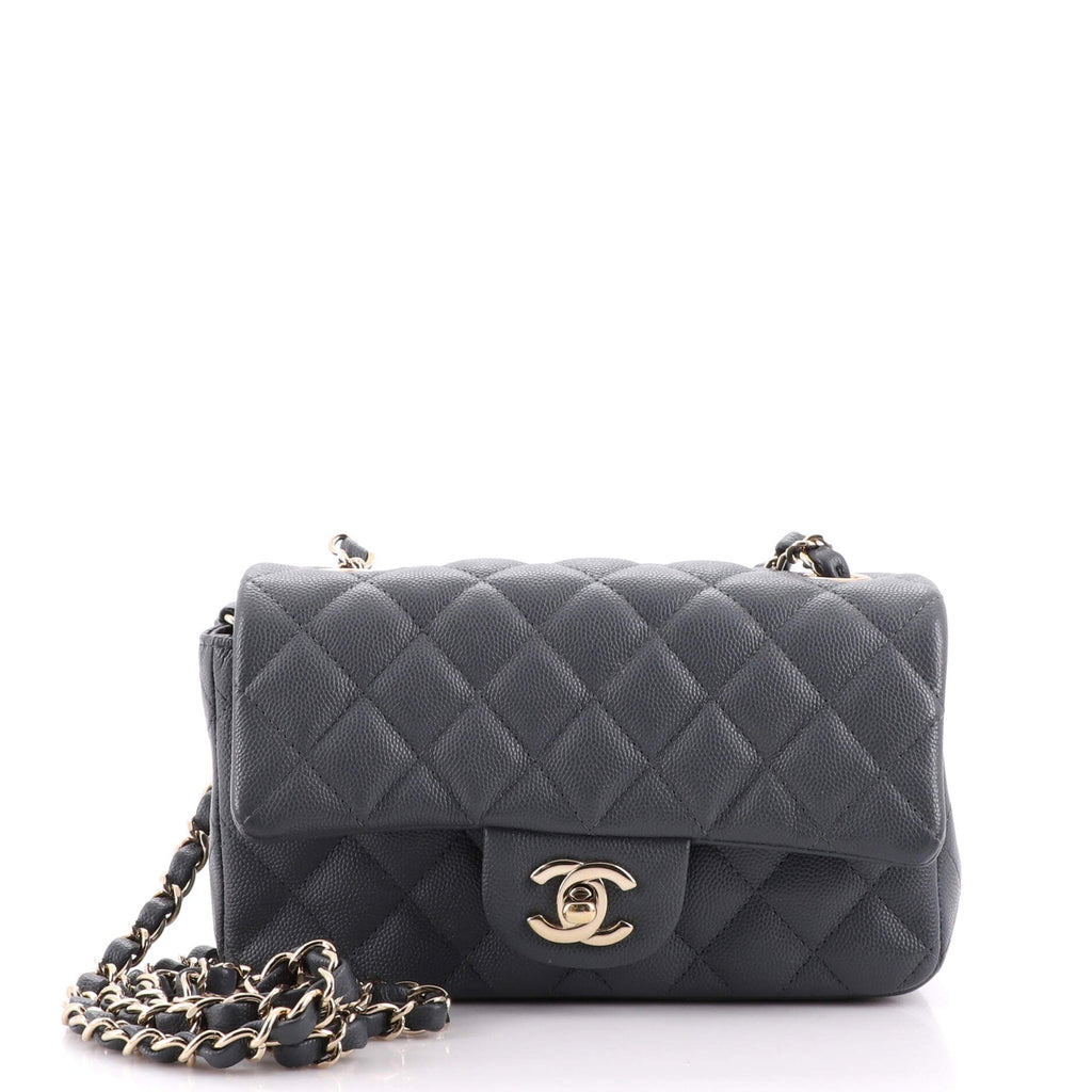 Classic Single Flap Bag Quilted Caviar Mini