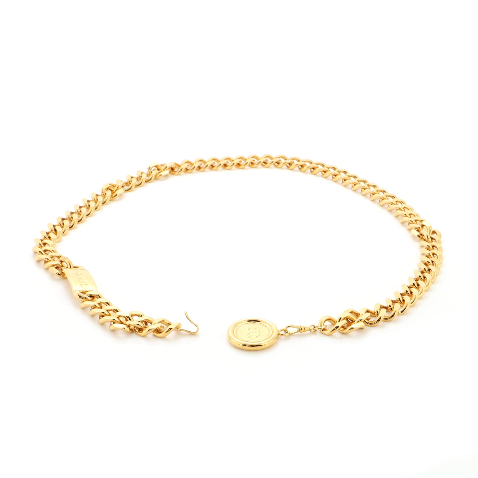 Vintage Medallion Chain Belt Metal 75
