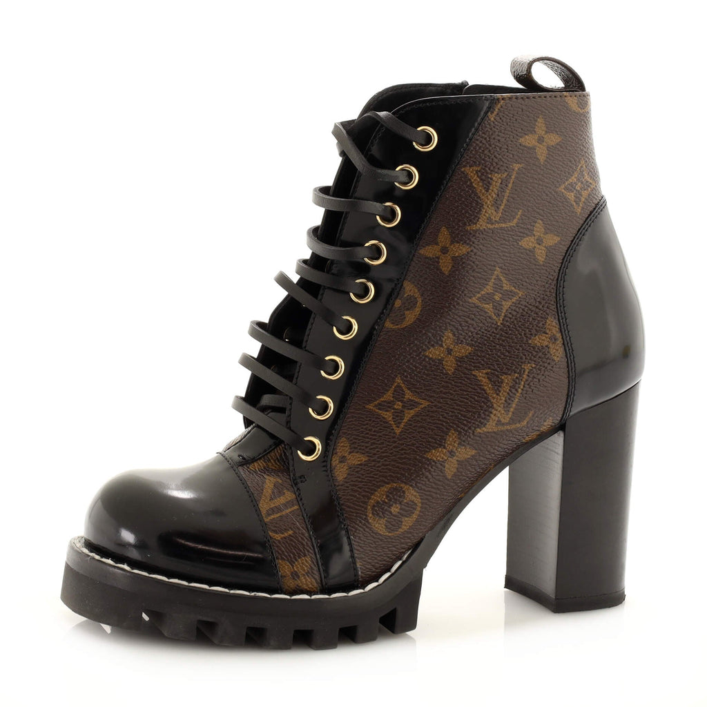 Women's Star Trail Ankle Boots Monogram Canvas with Patent