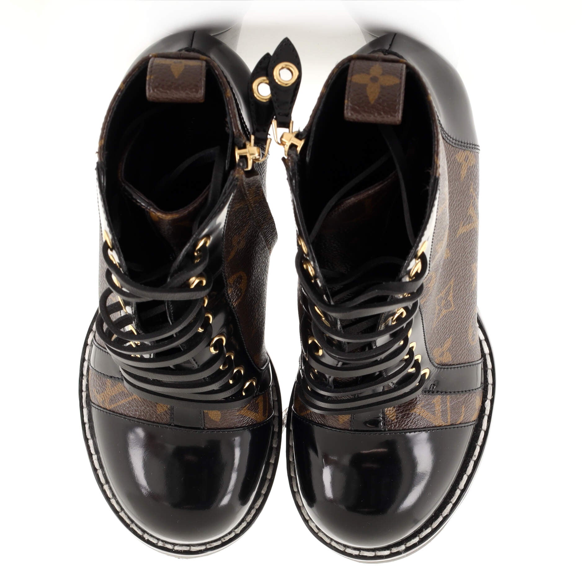 Women's Star Trail Ankle Boots Monogram Canvas with Patent