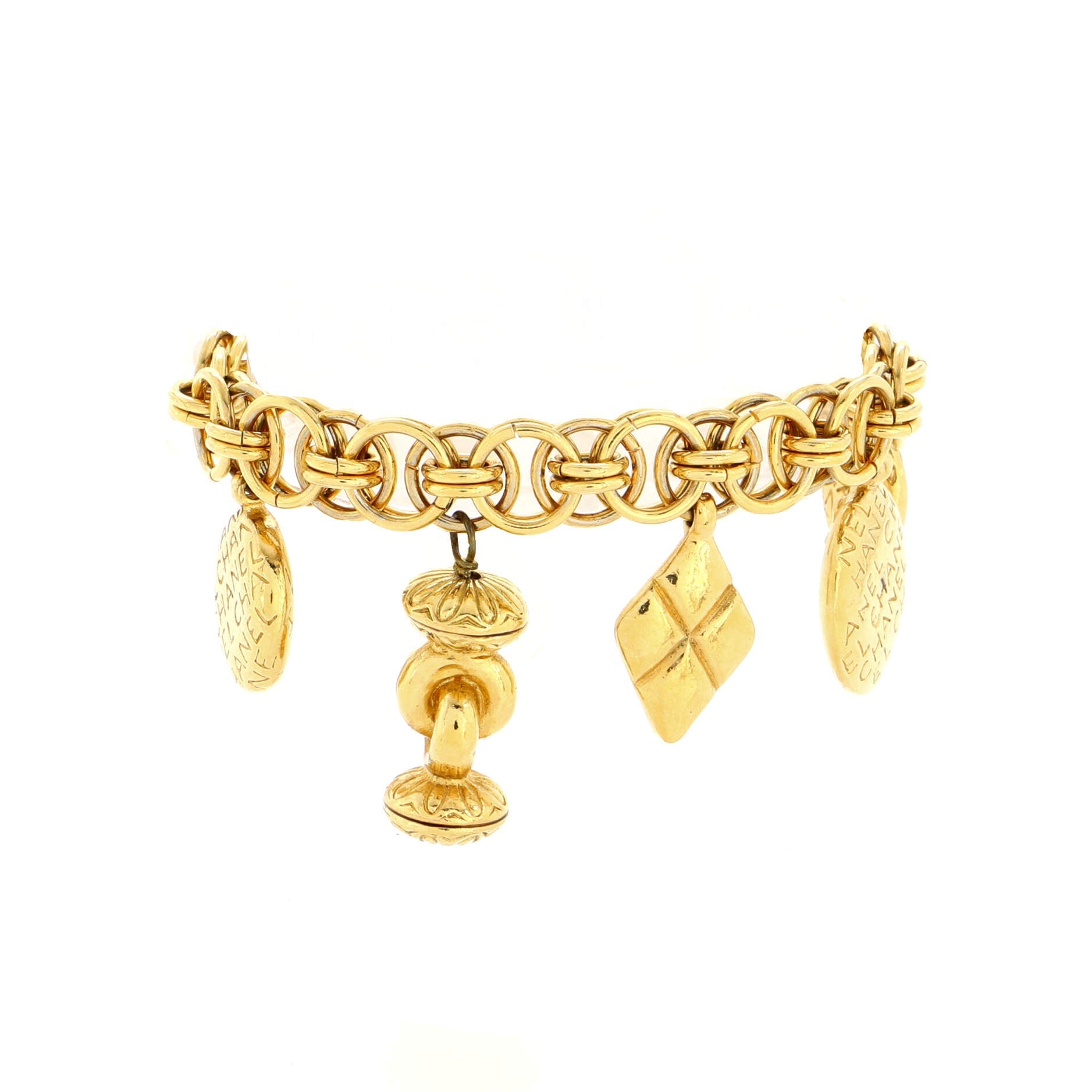 Vintage Charm Chain Bracelet Necklace Metal