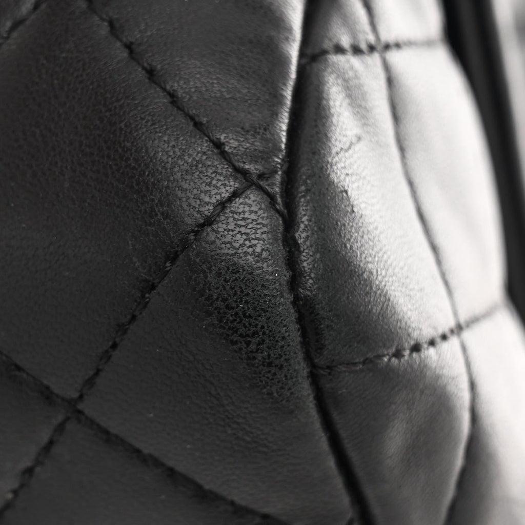 Lambskin Quilted Elementary Chic Flap Black