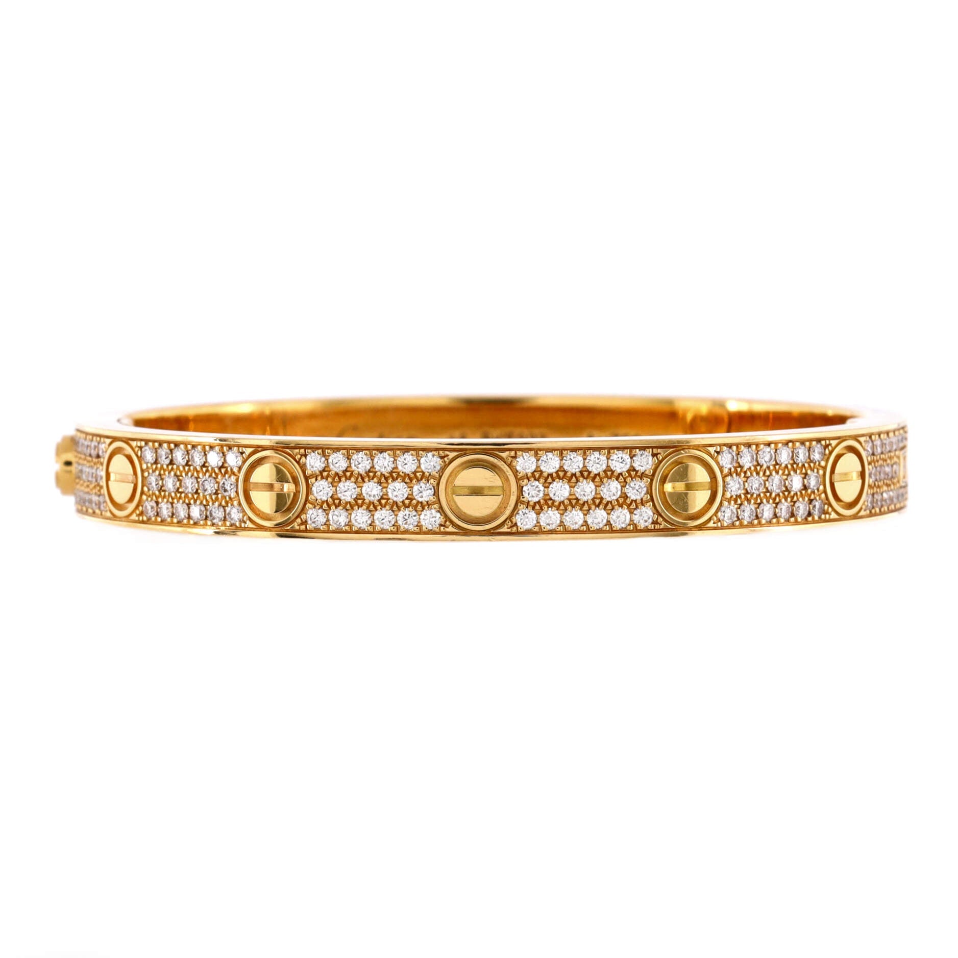 Love Bracelet 18K Yellow Gold with Pave Diamonds