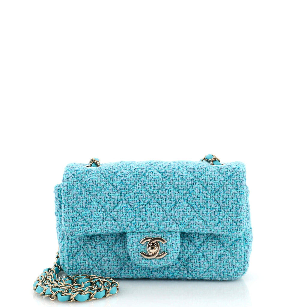 Classic Single Flap Bag Quilted Tweed Mini