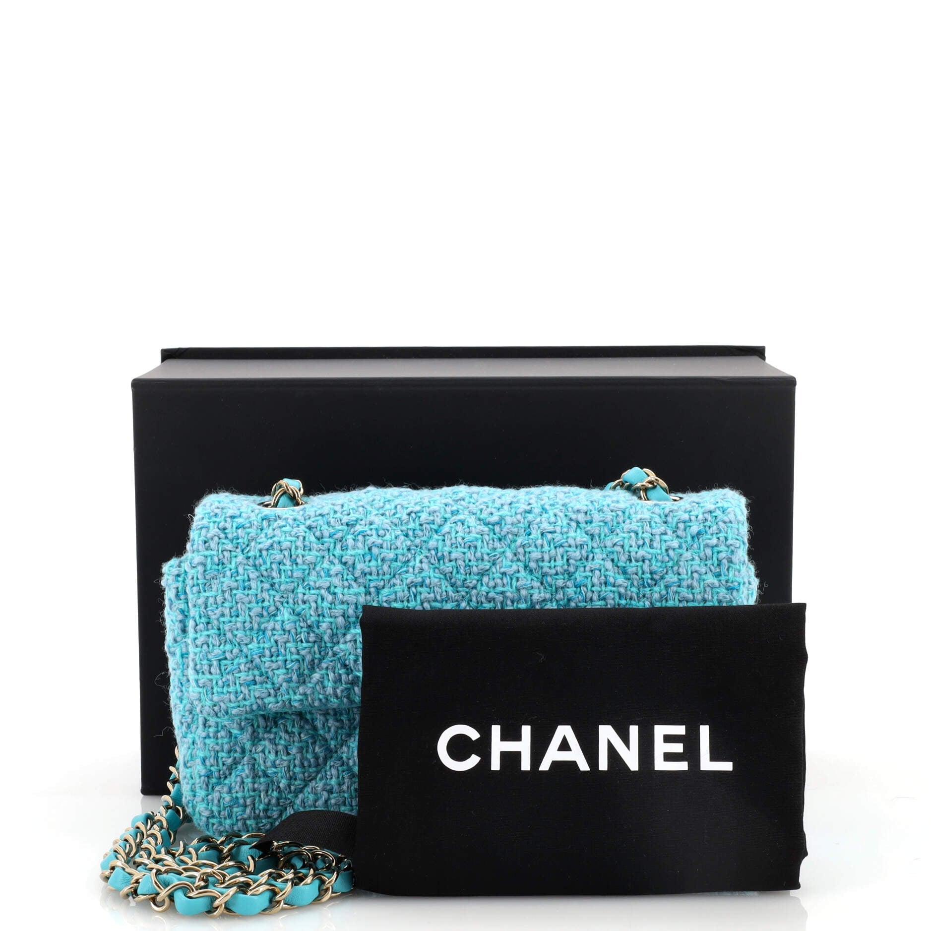 Classic Single Flap Bag Quilted Tweed Mini
