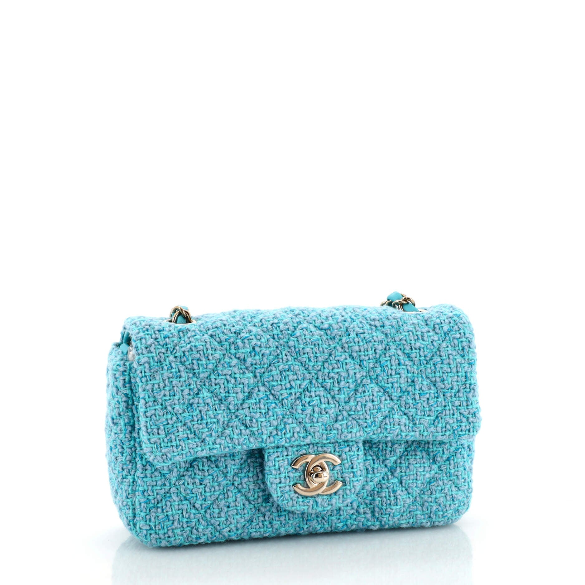 Classic Single Flap Bag Quilted Tweed Mini