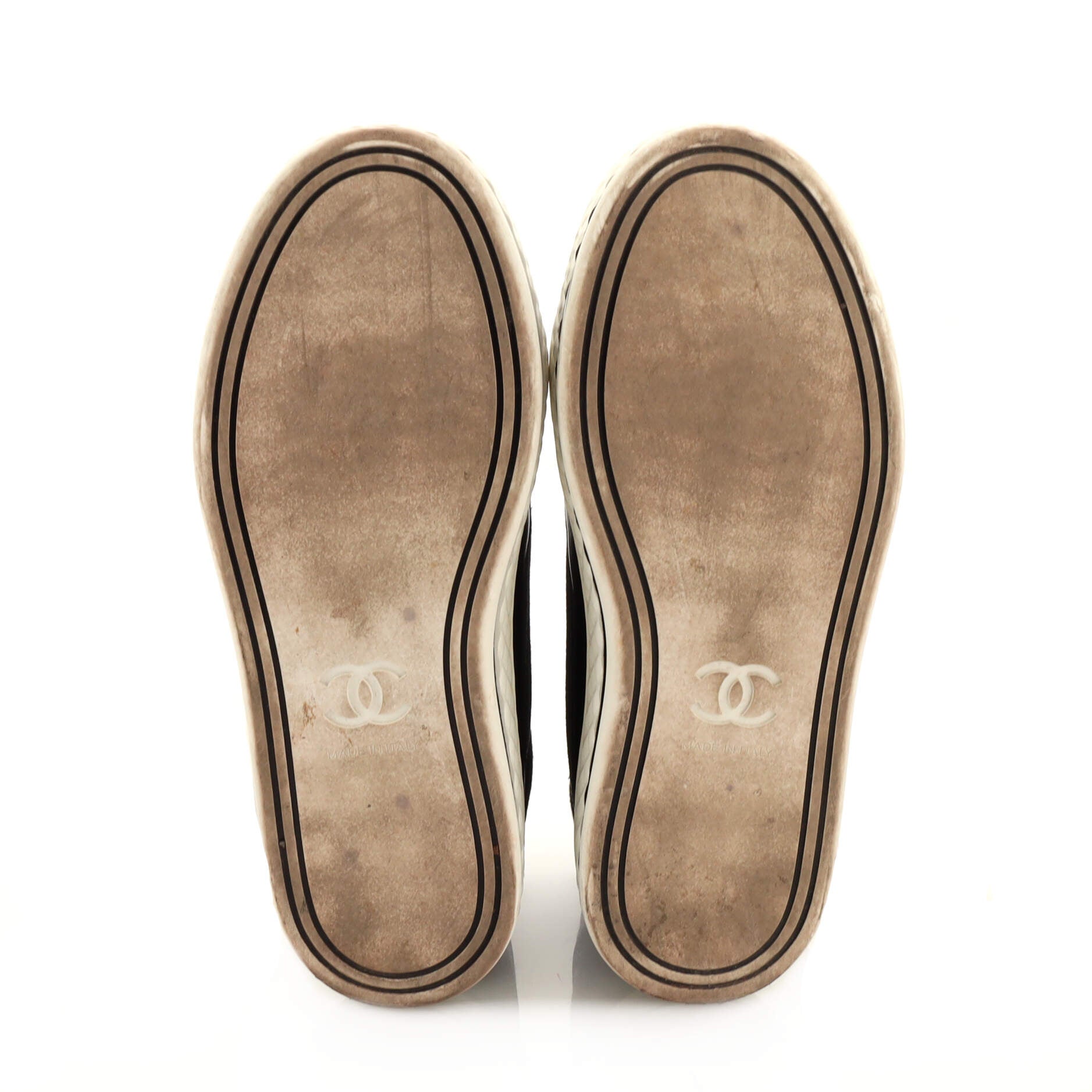 Women's CC Cap Toe High-Top Sneakers Canvas and Leather