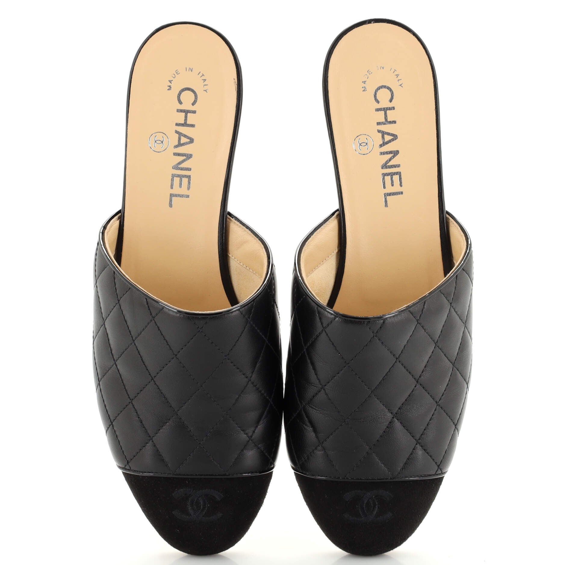 Women's CC Cap Toe Mules Leather