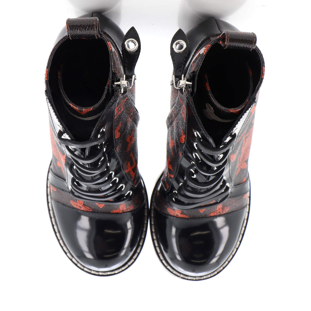 Women's Star Trail Ankle Boots Limited Edition Grace Coddington Catogram Canvas with Patent