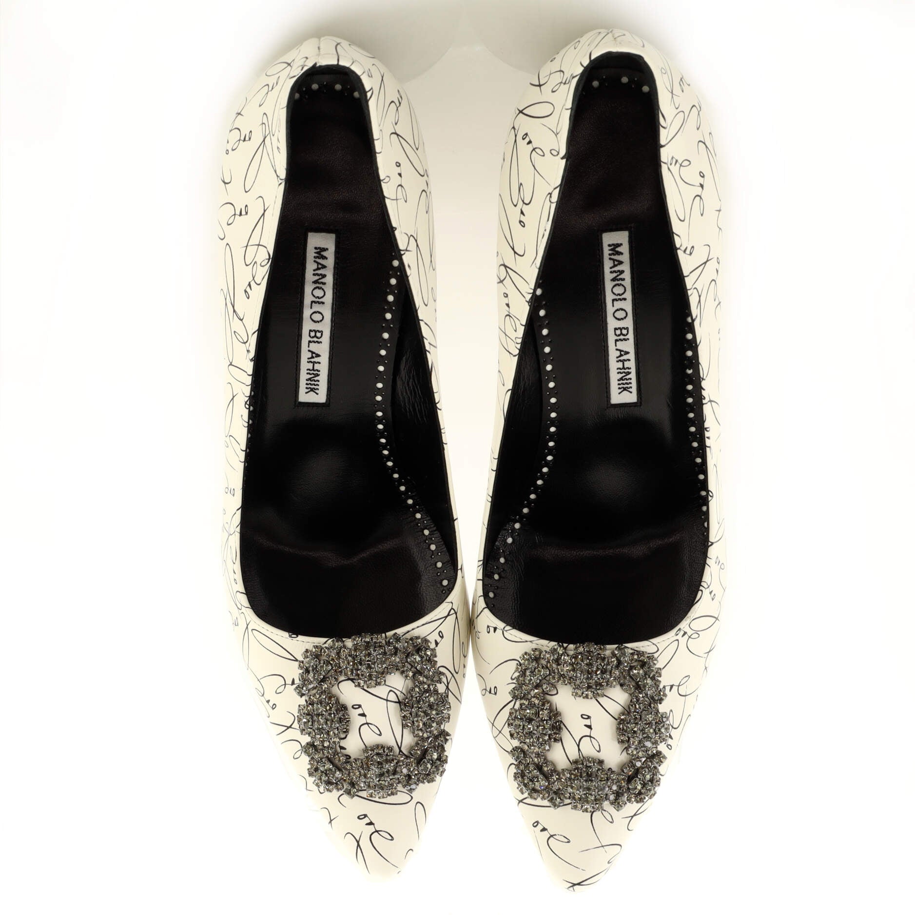 Women's Hangisi Buckle Pumps Printed Leather 105