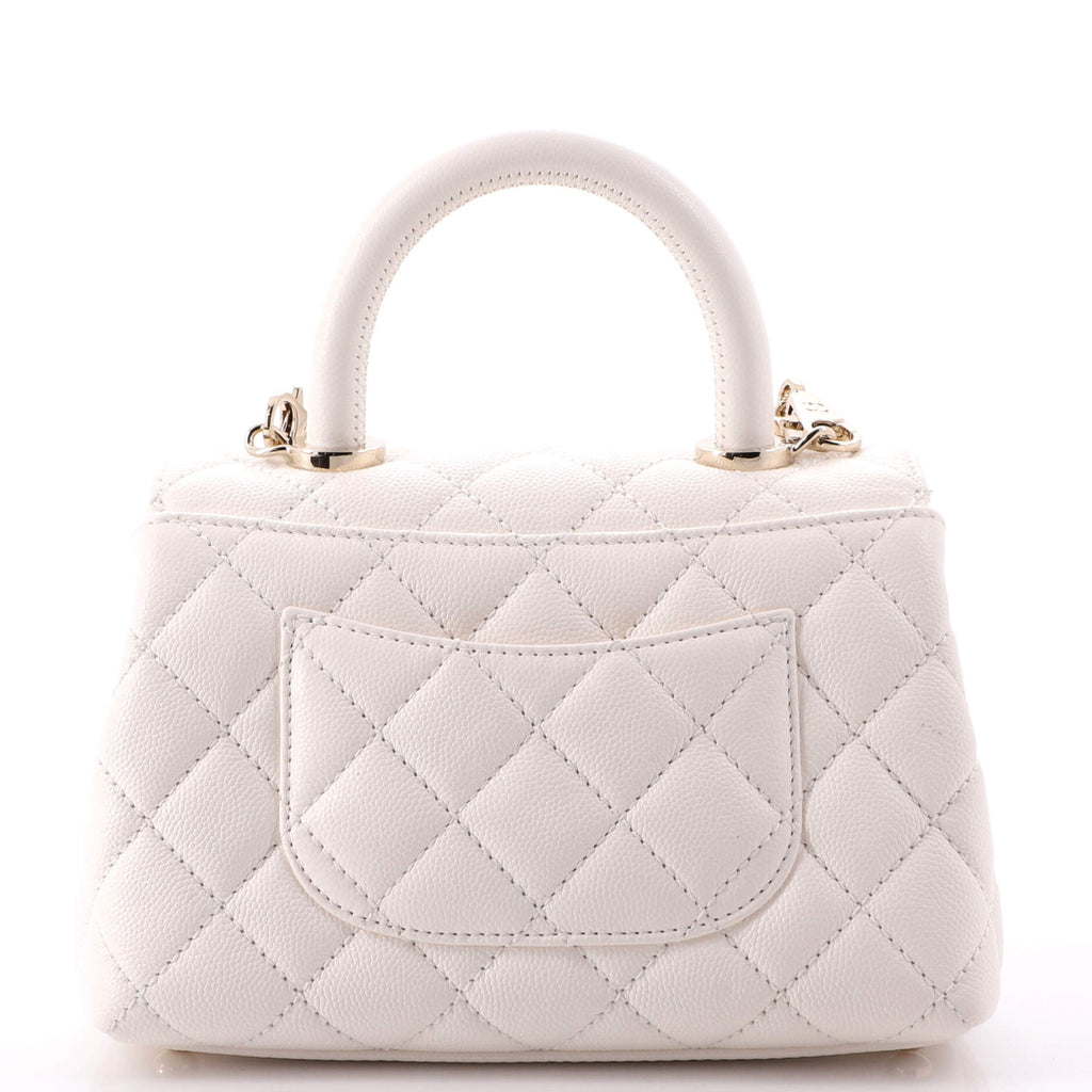 Coco Top Handle Bag Quilted Caviar Extra Mini
