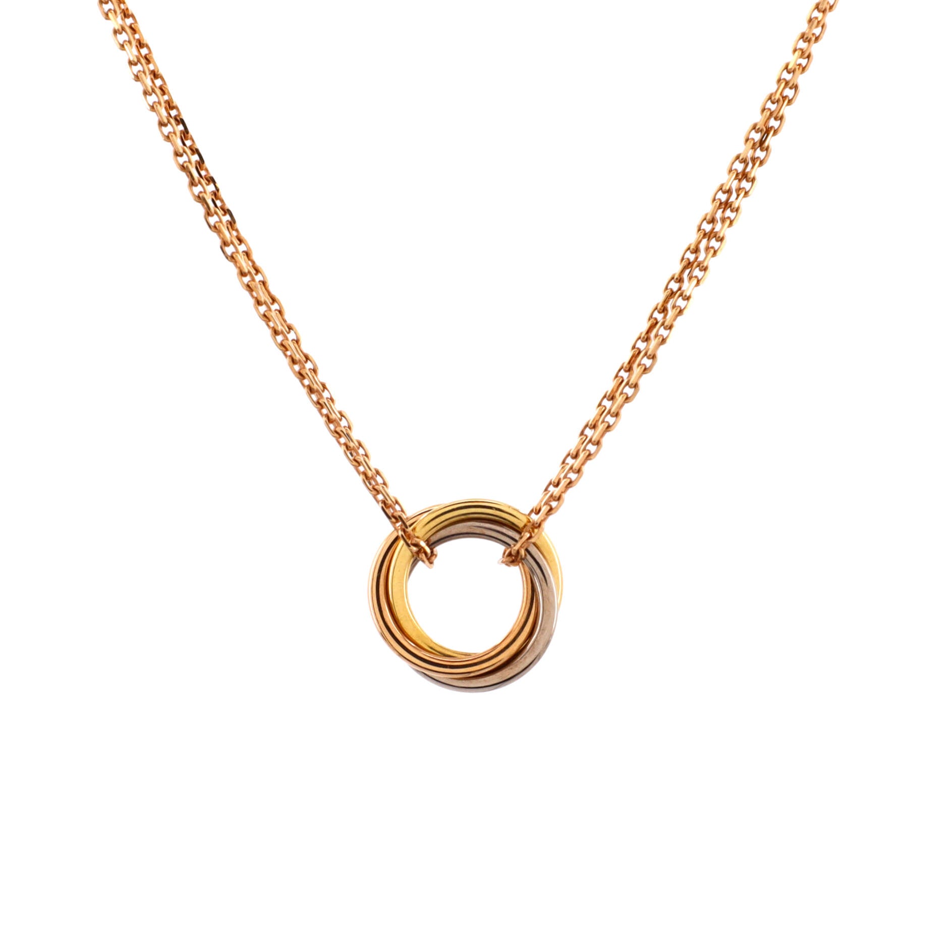Trinity Pendant Necklace 18K Tricolor Gold