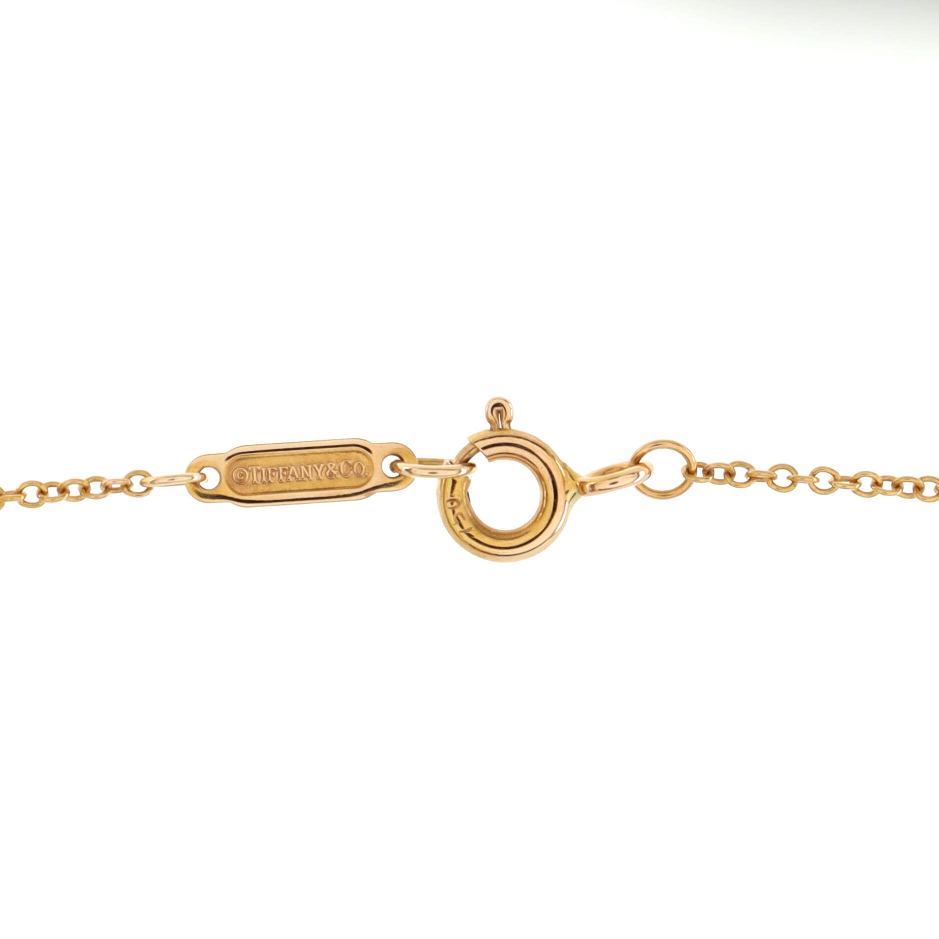 Knot Key Pendant Necklace 18K Rose Gold with Pink Sapphire