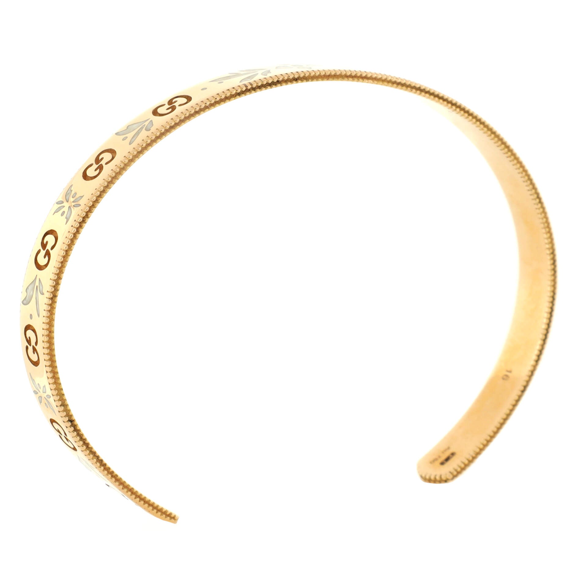 Icon Blooms Cuff Bracelet 18K Rose Gold with Enamel
