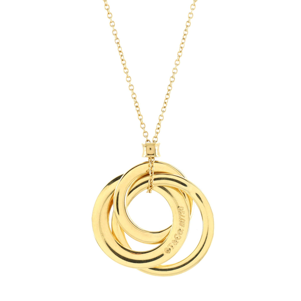 1837 Interlocking Circles Pendant Necklace 18K Yellow Gold