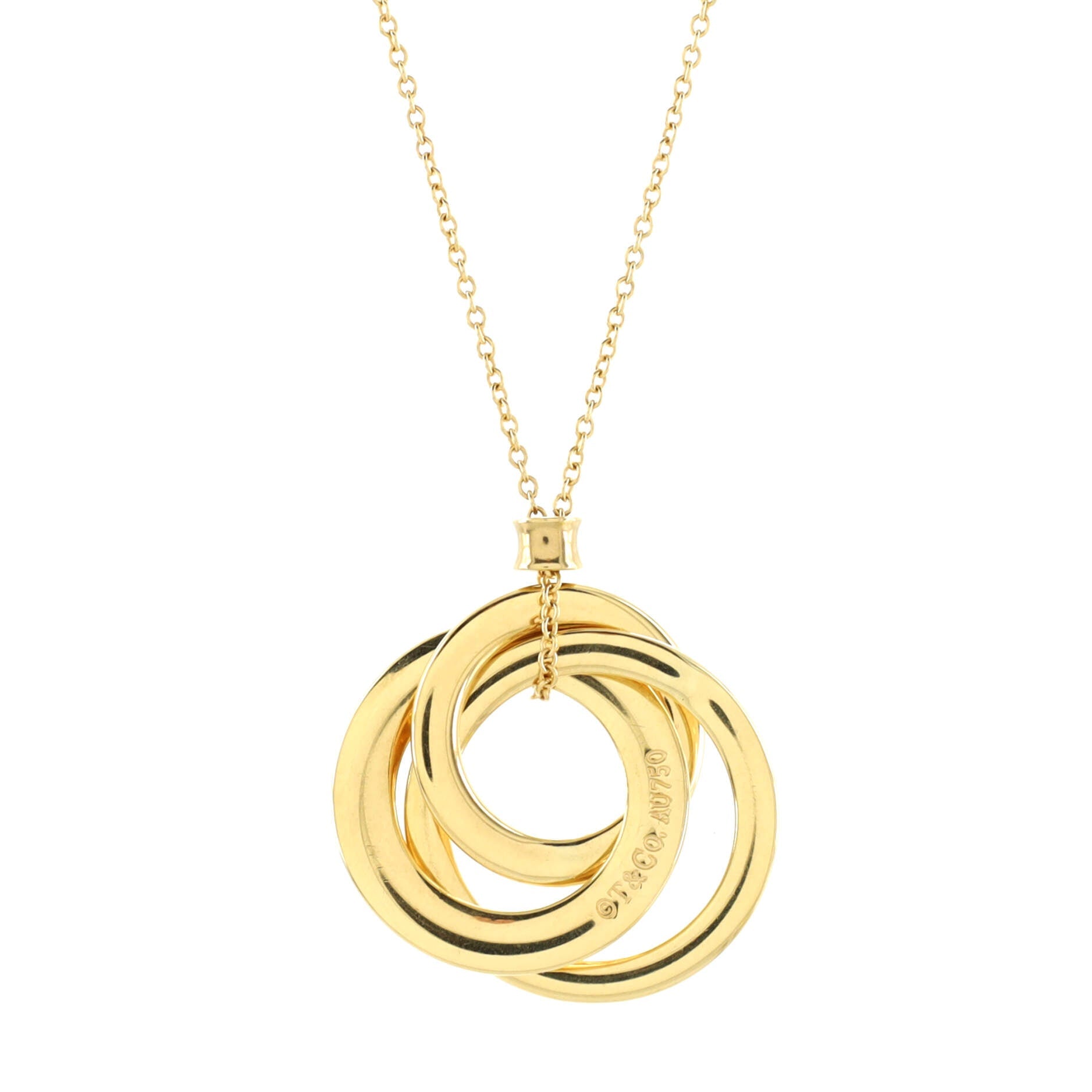 1837 Interlocking Circles Pendant Necklace 18K Yellow Gold