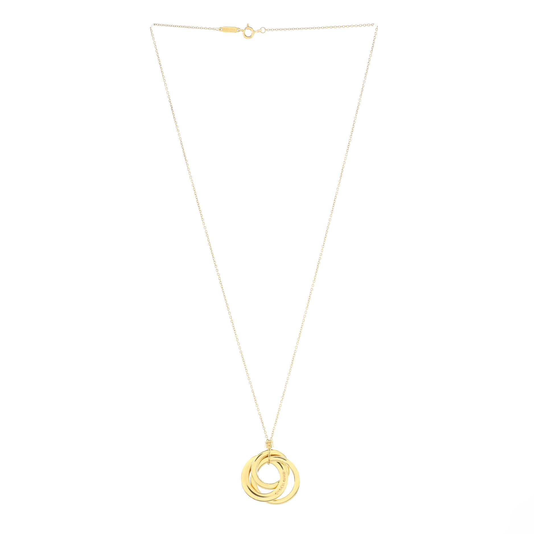 1837 Interlocking Circles Pendant Necklace 18K Yellow Gold