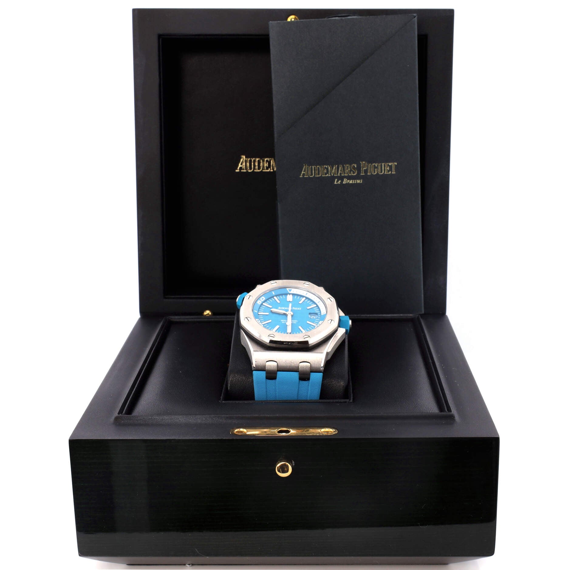 Royal Oak Offshore Diver Automatic Watch Stainless Steel and Rubber with Turquoise Dial 42