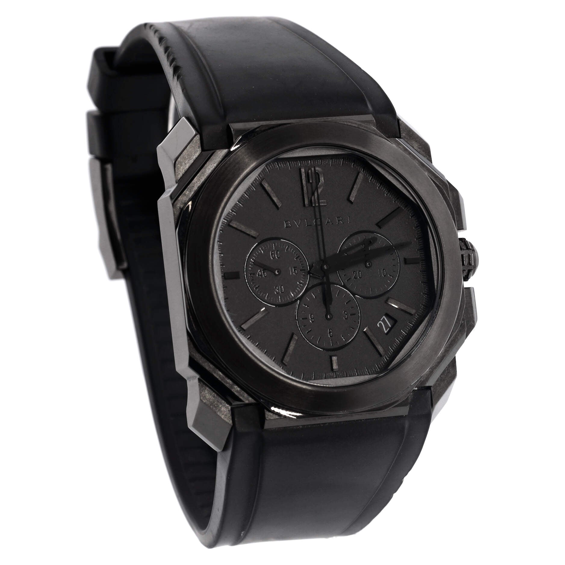 Octo Chronograph Automatic Watch PVD Stainless Steel and Rubber 41