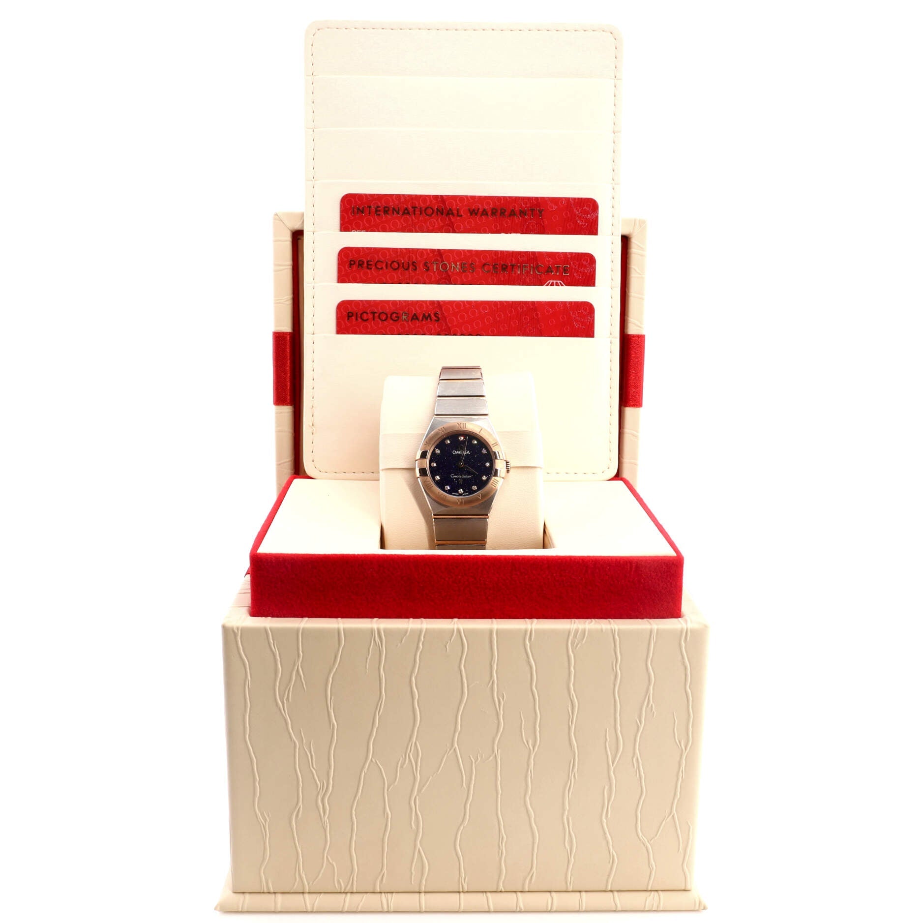 Constellation Quartz Watch Stainless Steel and Rose Gold with Diamond Markers 25