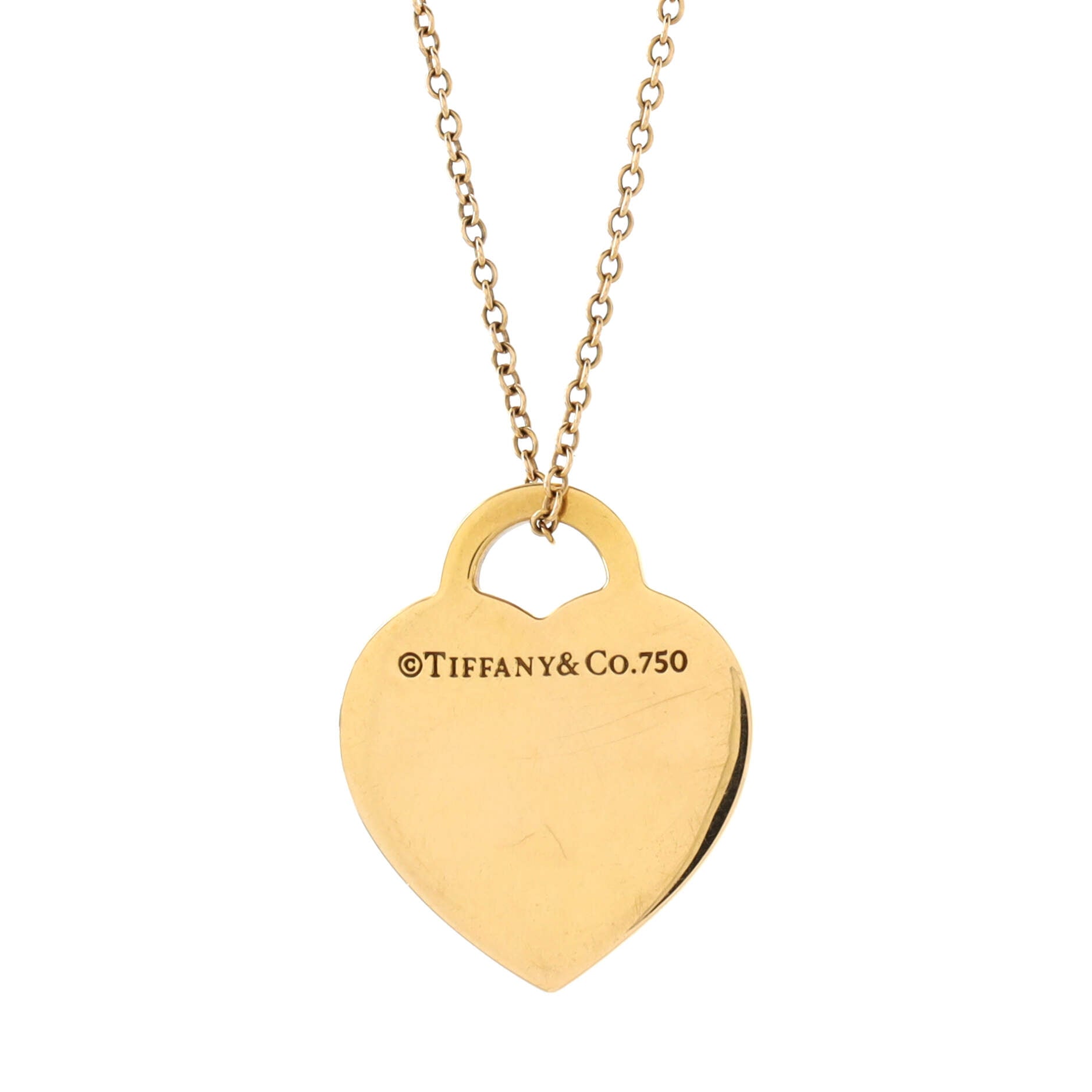 Return to Tiffany Heart Pendant Necklace 18K Rose Gold with Diamonds
